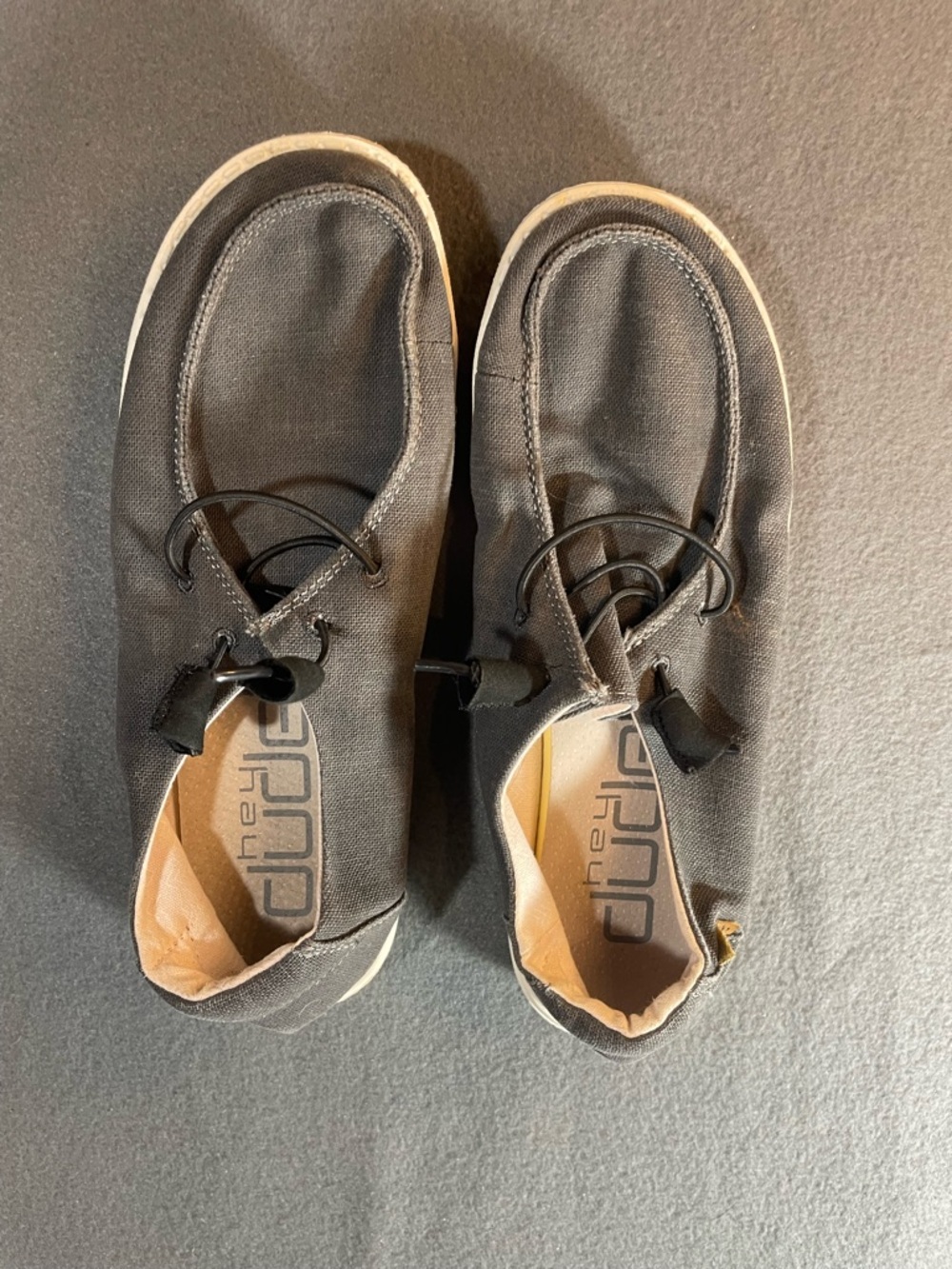 Wendy women’s Hey Dude grey Canvas Slip-On Loafers